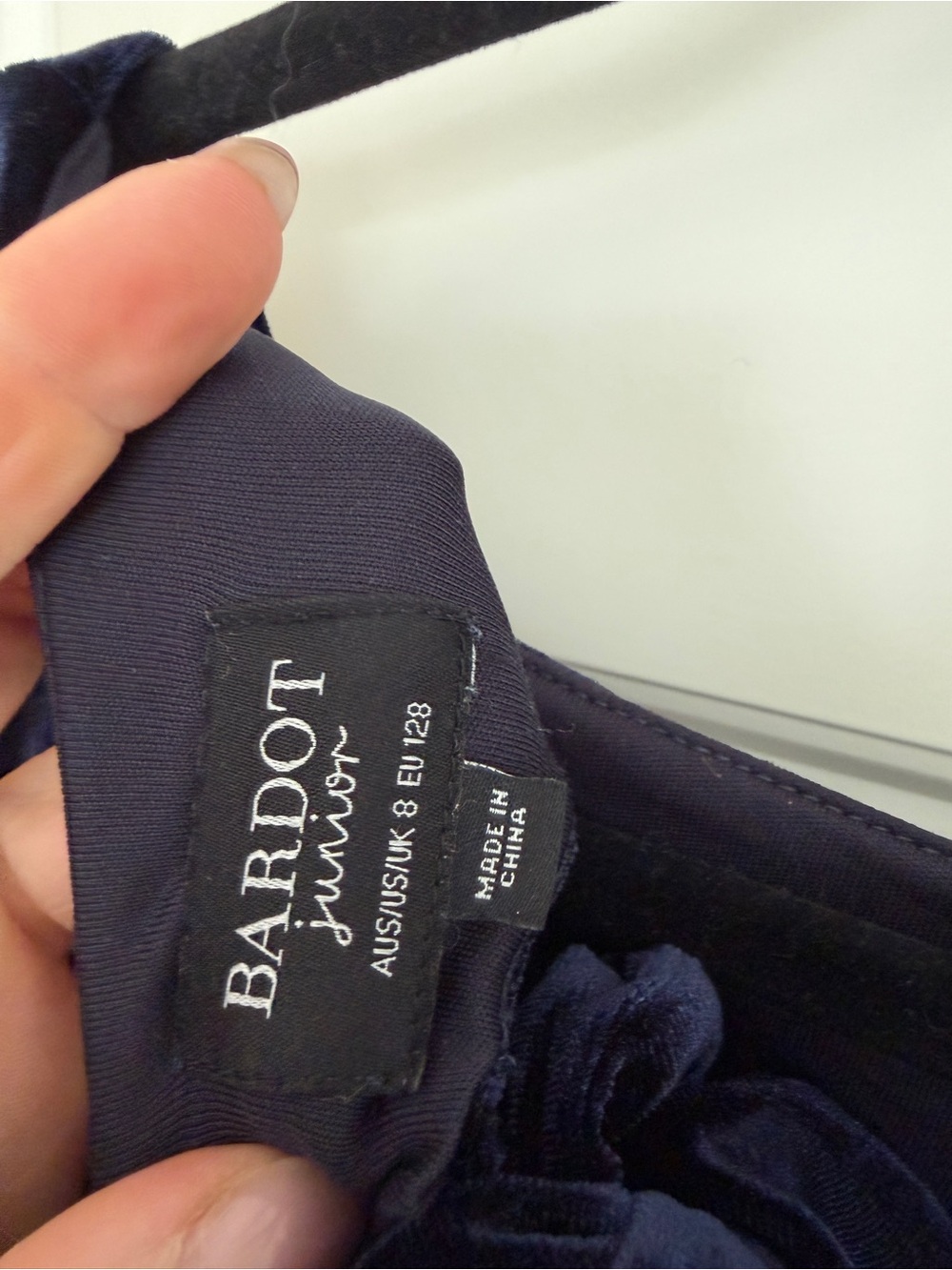 Bardot Junior Black Velvet Tie-Back Formal Dress - Picture 4 of 4